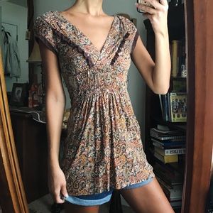 Free People Floral Top